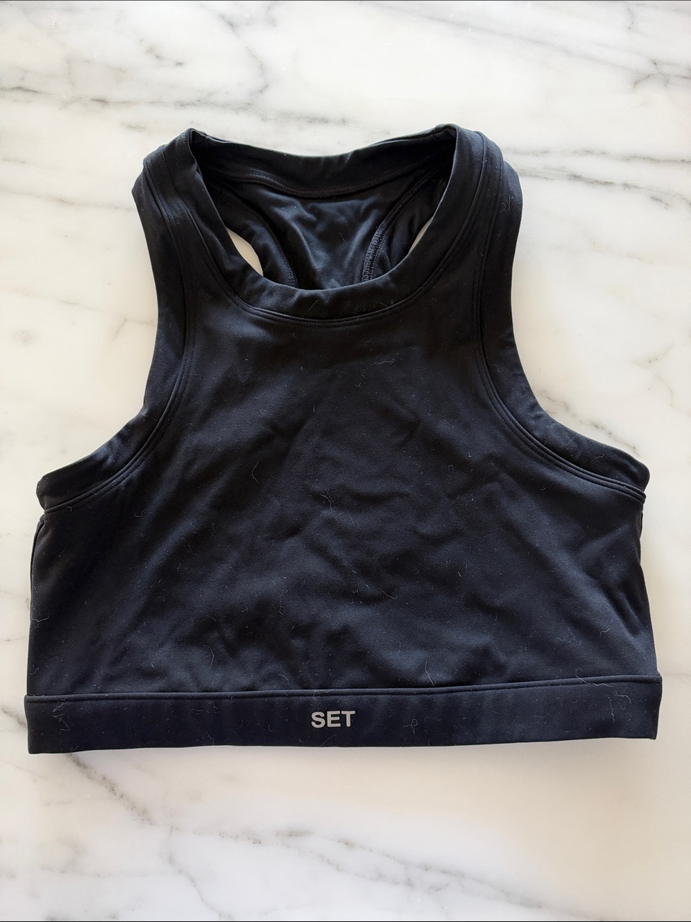 SET Active Black High Neck Racerback Sports Bra